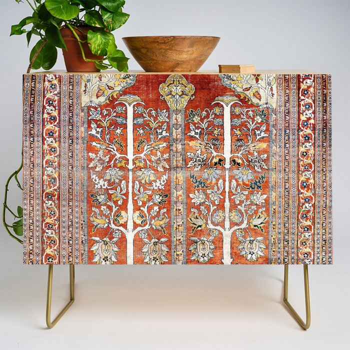 Silk Tabriz Northwest Persian Rug Print Credenza Gallery Image 1