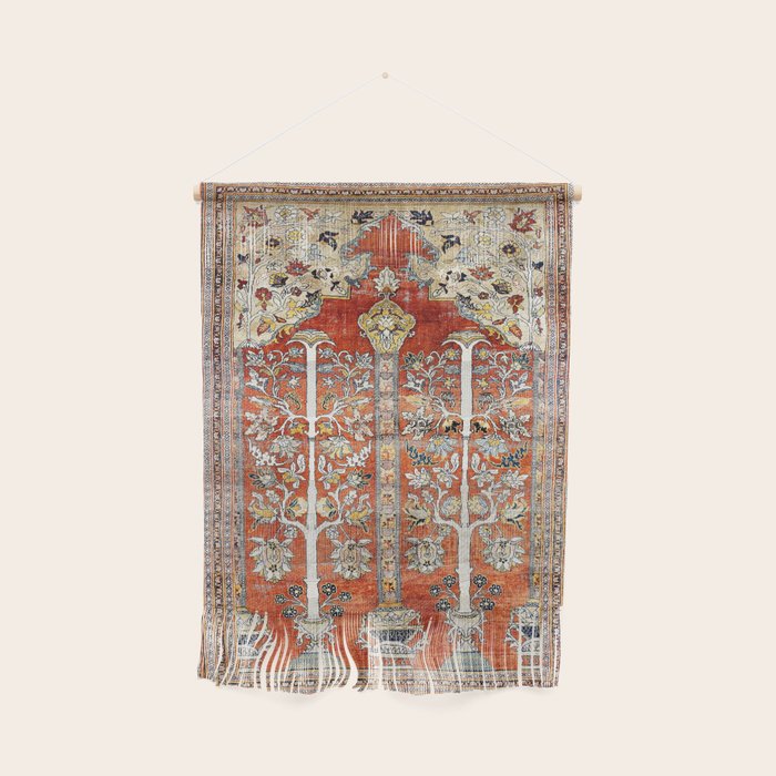 Silk Tabriz Northwest Persian Rug Print Wall Hanging Gallery Image 1
