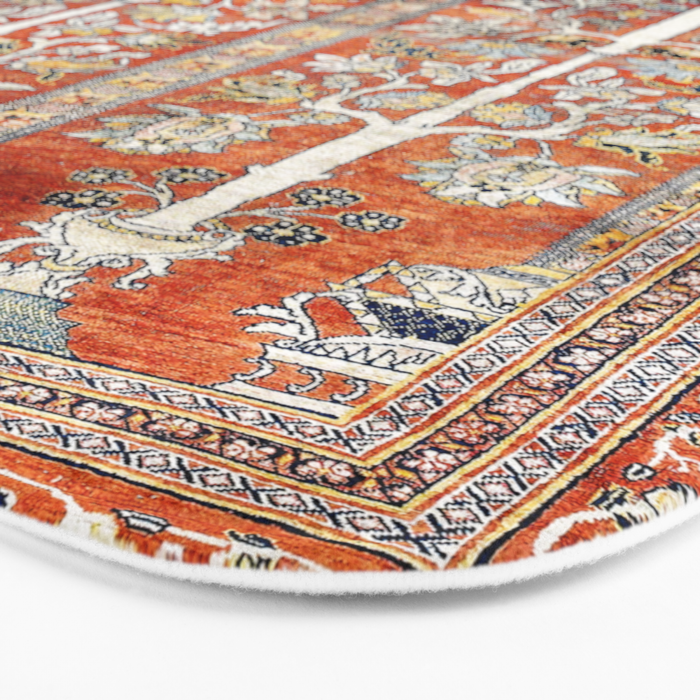 Silk Tabriz Northwest Persian Rug Print Bath Mat Gallery Image 3