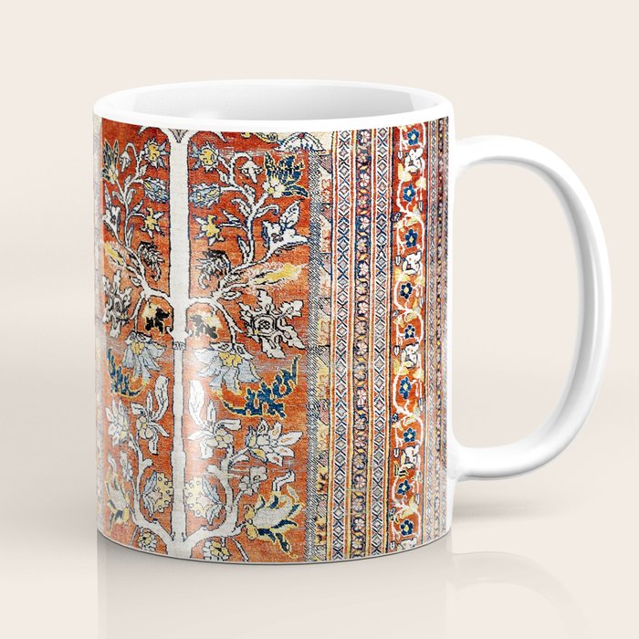 Silk Tabriz Northwest Persian Rug Print Coffee Mug Gallery Image 1