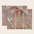 Silk Tabriz Northwest Persian Rug Print Placemat Gallery Image 1