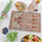 Silk Tabriz Northwest Persian Rug Print Cutting Board Gallery Image 2
