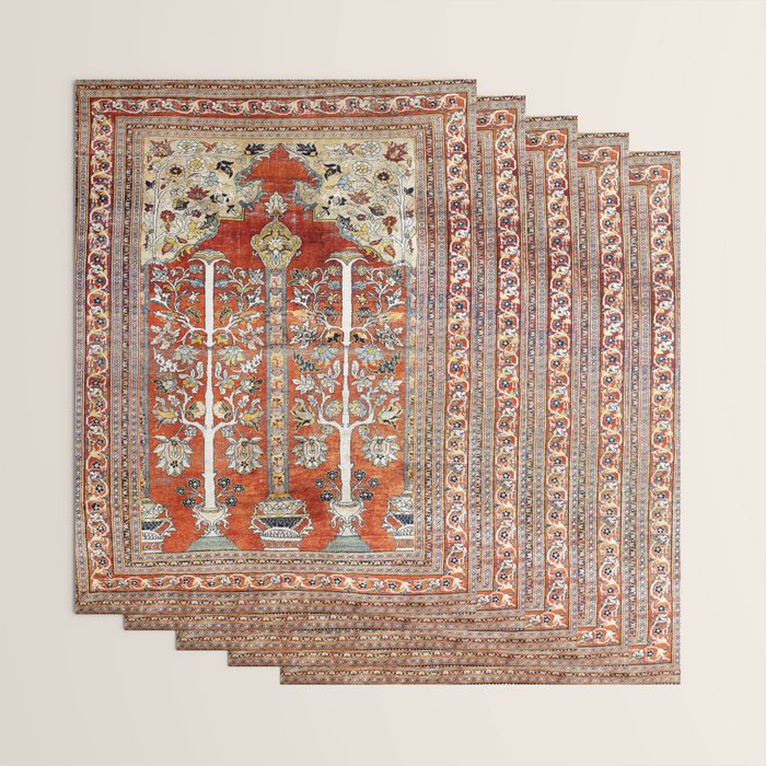 Silk Tabriz Northwest Persian Rug Print Wrapping Paper Gallery Image 3