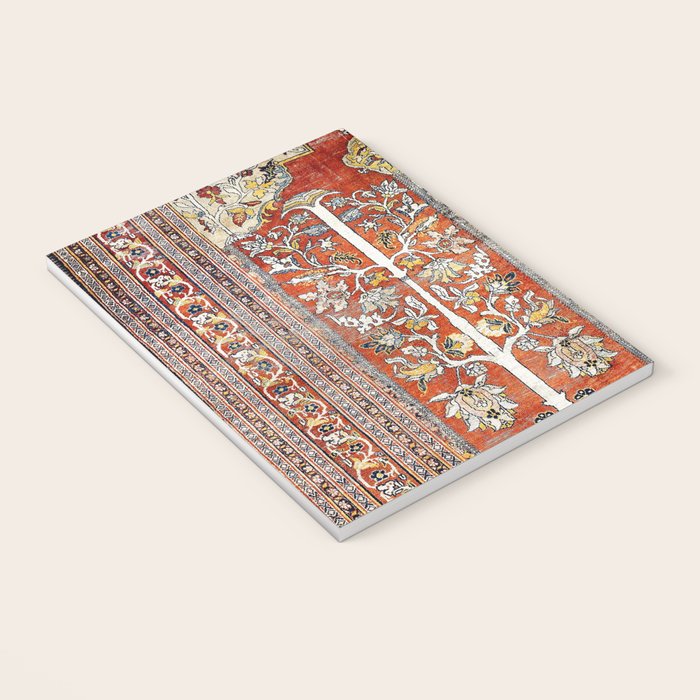 Silk Tabriz Northwest Persian Rug Print Notebook Gallery Image 3