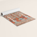 Silk Tabriz Northwest Persian Rug Print Yoga Mat Gallery Image 2