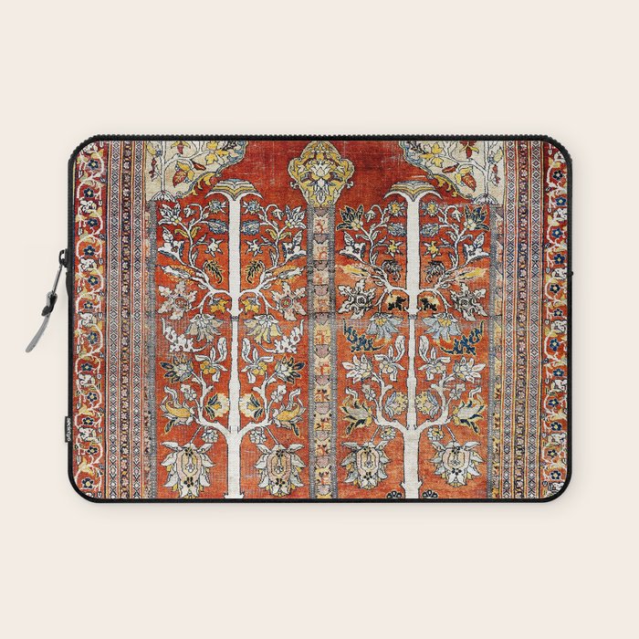 Silk Tabriz Northwest Persian Rug Print Laptop Sleeve Gallery Image 1