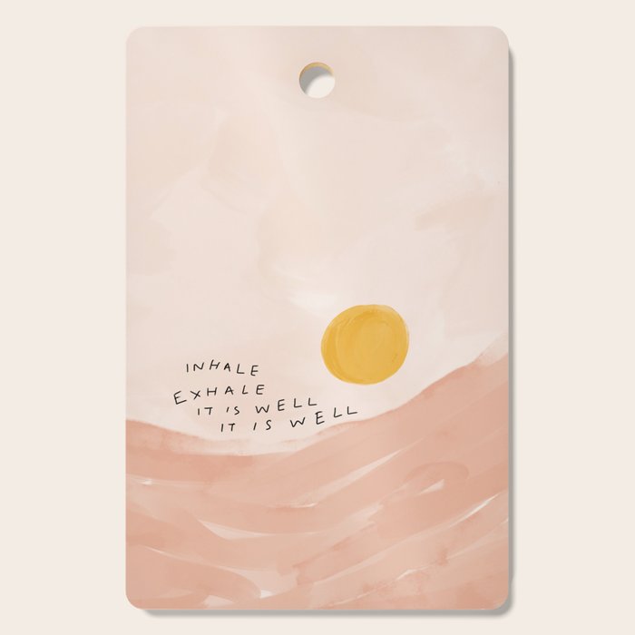 Inhale Exhale It Is Well It Is Well Cutting Board Gallery Image 1