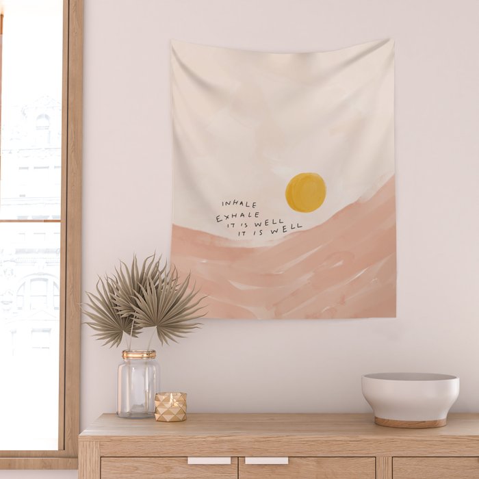 Inhale Exhale It Is Well It Is Well Wall Tapestry Gallery Image 2