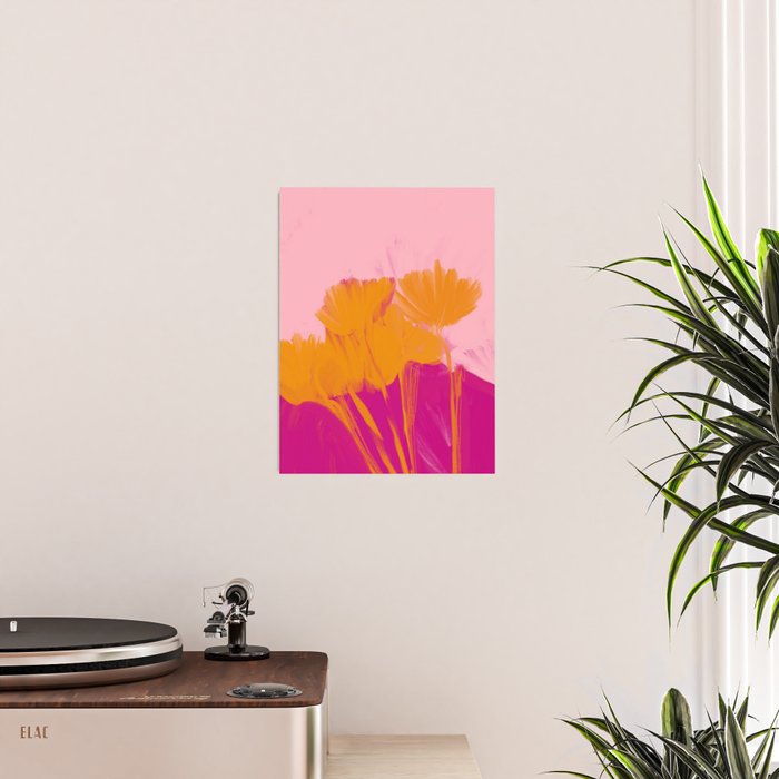 Bloom In Orange & Pink Poster Gallery Image 2
