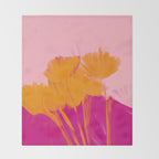 Bloom In Orange & Pink Throw Blanket Gallery Image 2