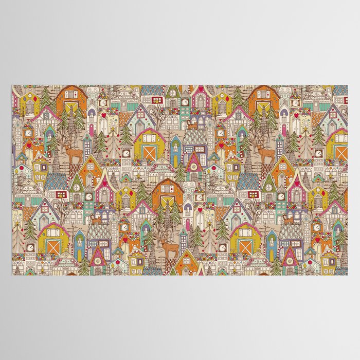 vintage gingerbread town Tablecloth Gallery Image 2