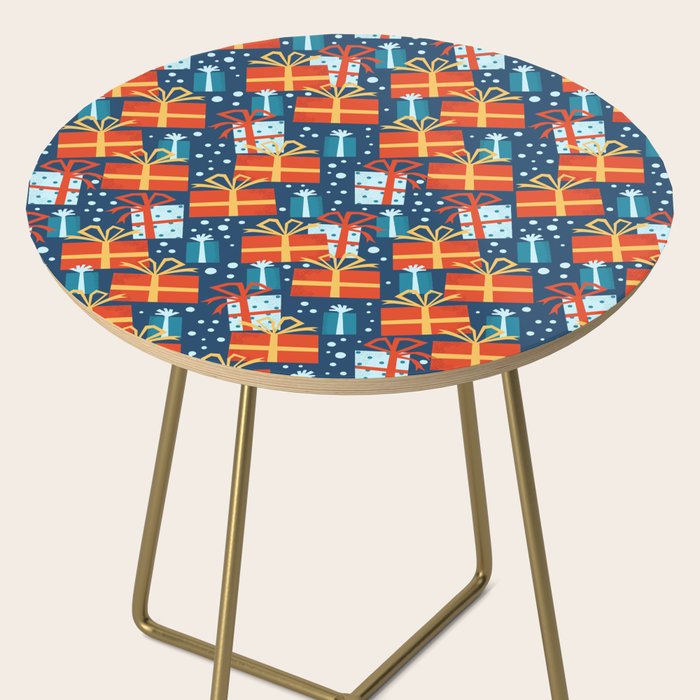Christmas presents red and blue pattern Side Table Gallery Image 2