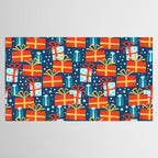 Christmas presents red and blue pattern Tablecloth Gallery Image 2