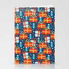 Christmas presents red and blue pattern Stationery Card Gallery Image 2
