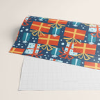 Christmas presents red and blue pattern Wrapping Paper Gallery Image 2