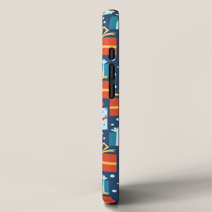 Christmas presents red and blue pattern iPhone Case Gallery Image 2