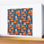 Christmas presents red and blue pattern Wall Mural Gallery Image 2