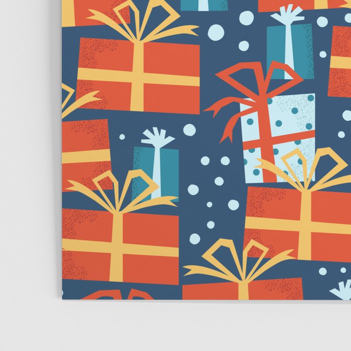 Christmas presents red and blue pattern Poster Gallery Image 3