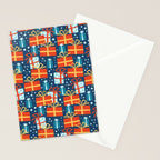 Christmas presents red and blue pattern Stationery Card Gallery Image 2