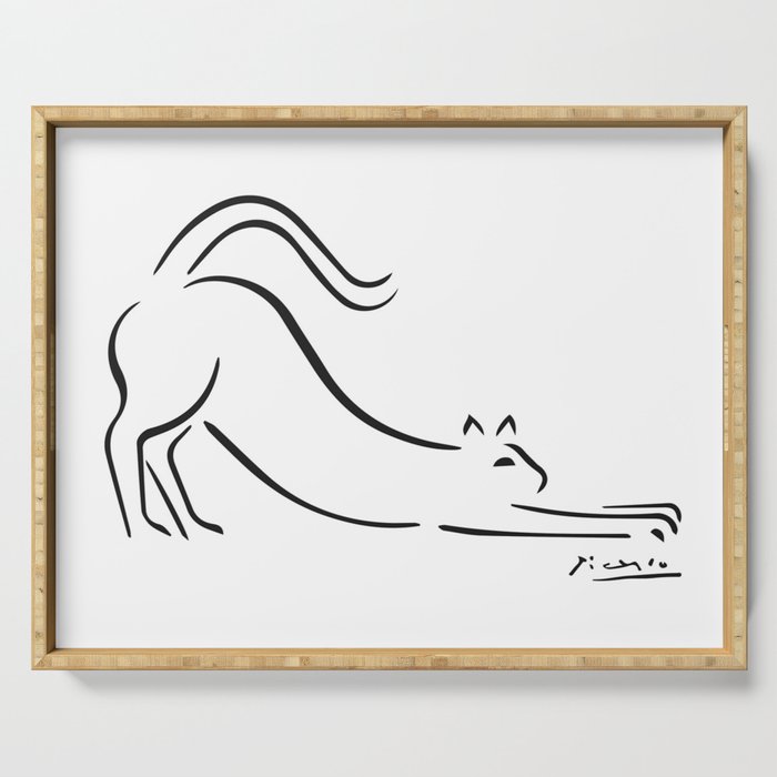 Cat by Pablo Picasso Serving Tray Gallery Image 1