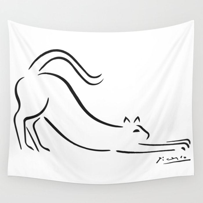 Cat by Pablo Picasso Wall Tapestry Gallery Image 1