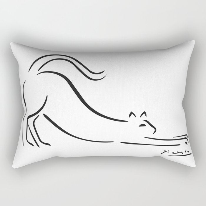 Cat by Pablo Picasso Rectangular Pillow Gallery Image 2