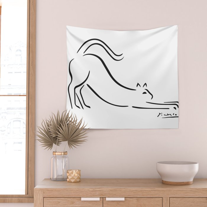Cat by Pablo Picasso Wall Tapestry Gallery Image 2