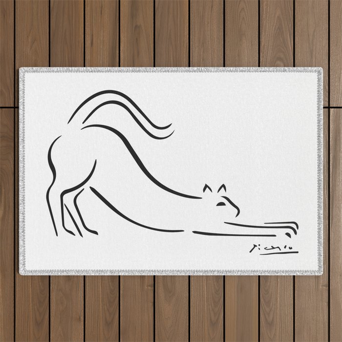 Cat by Pablo Picasso Outdoor Rug Gallery Image 1