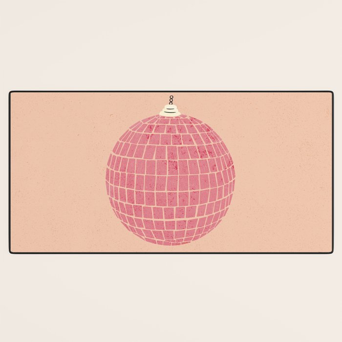 Disco Ball in Pink Desk Mat Gallery Image 3