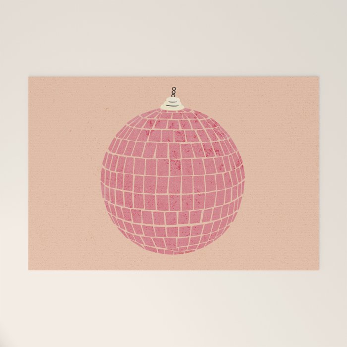 Disco Ball in Pink Welcome Mat Gallery Image 1