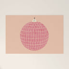 Disco Ball in Pink Welcome Mat Gallery Image 1