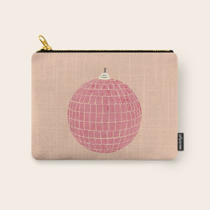 Disco Ball in Pink Carry All Pouch Gallery Image 1