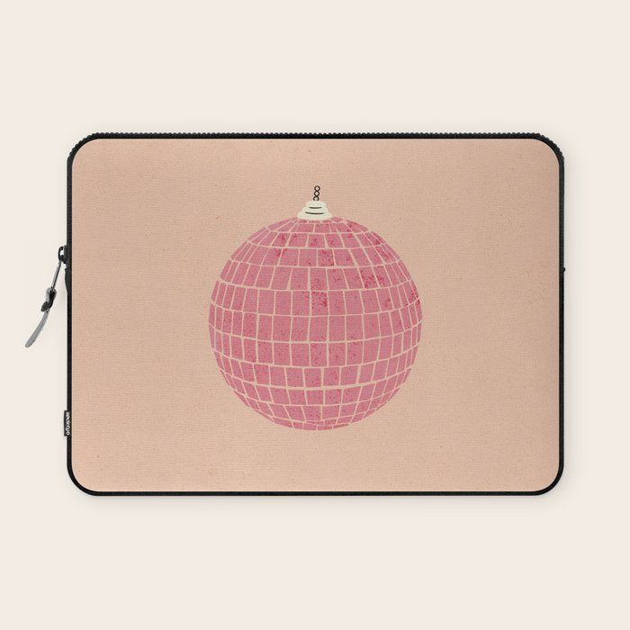 Disco Ball in Pink Laptop Sleeve Gallery Image 1