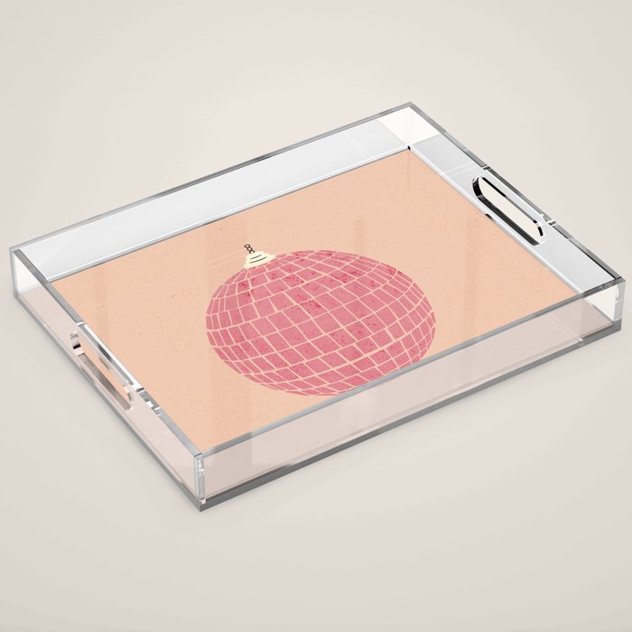 Disco Ball in Pink Acrylic Tray Gallery Image 1