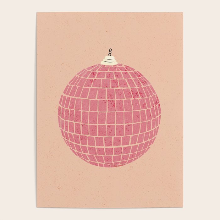 Disco Ball in Pink Poster Gallery Image 4