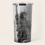 Piecing Together of the Architecture of the Statue Of Liberty In Paris, 1886 black and white photograph Travel Mug Gallery Image 1