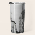 Piecing Together of the Architecture of the Statue Of Liberty In Paris, 1886 black and white photograph Travel Mug Gallery Image 3