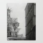 Piecing Together of the Architecture of the Statue Of Liberty In Paris, 1886 black and white photograph Notebook Gallery Image 4