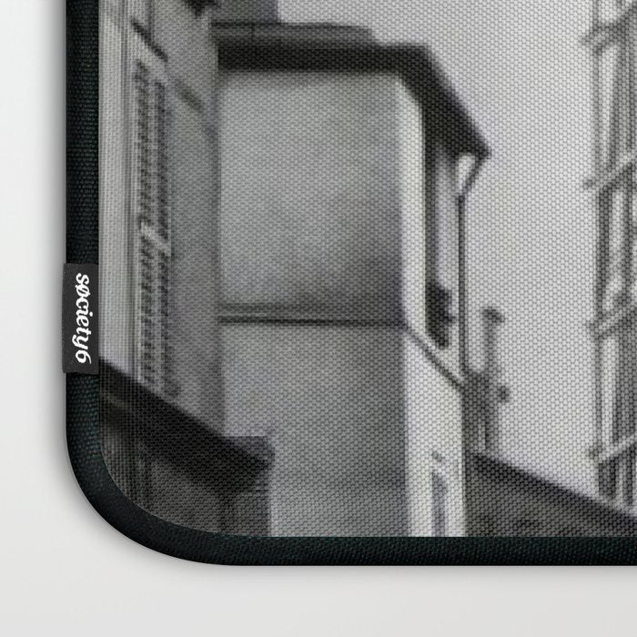 Piecing Together of the Architecture of the Statue Of Liberty In Paris, 1886 black and white photograph Laptop Sleeve Gallery Image 3