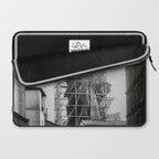 Piecing Together of the Architecture of the Statue Of Liberty In Paris, 1886 black and white photograph Laptop Sleeve Gallery Image 2