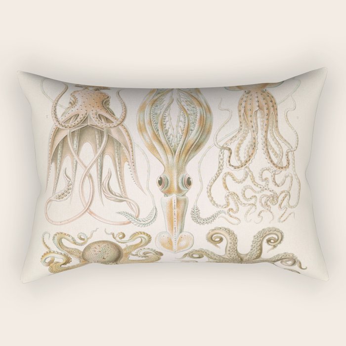 Vintage Octopus Illustration Print, Scientific Illustrations, Octopus Print, Octopus Wall Art Rectangular Pillow Gallery Image 2