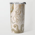 Vintage Octopus Illustration Print, Scientific Illustrations, Octopus Print, Octopus Wall Art Travel Mug Gallery Image 2