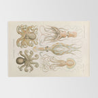 Vintage Octopus Illustration Print, Scientific Illustrations, Octopus Print, Octopus Wall Art Rug Gallery Image 2