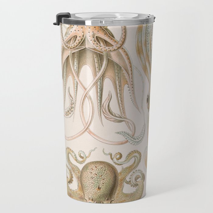 Vintage Octopus Illustration Print, Scientific Illustrations, Octopus Print, Octopus Wall Art Travel Mug Gallery Image 3