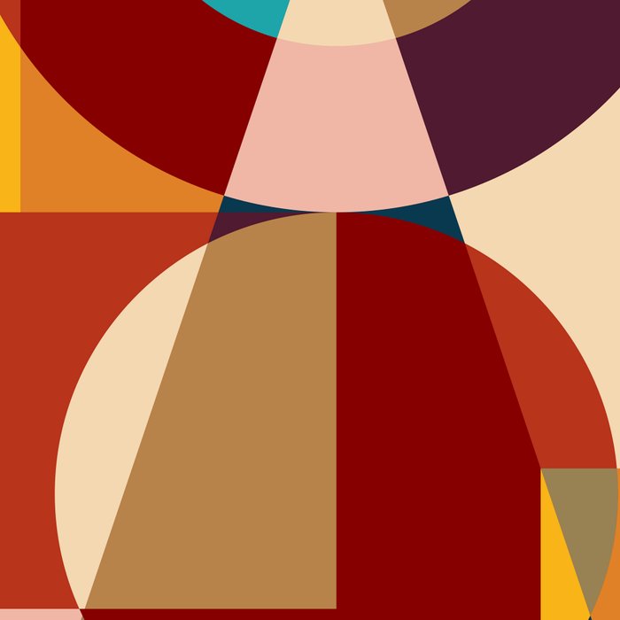 Retro Geometric Collage Coffee Mug Gallery Image 2