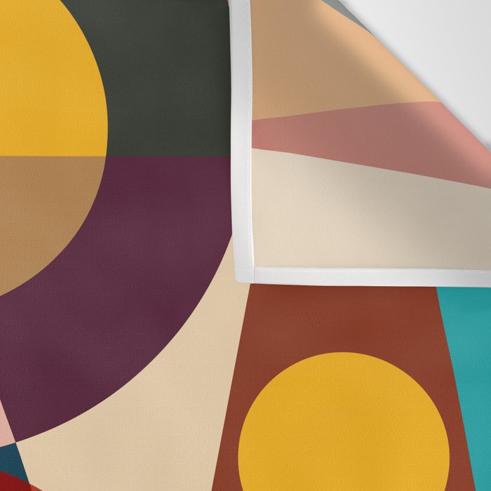Retro Geometric Collage Wall Tapestry Gallery Image 3