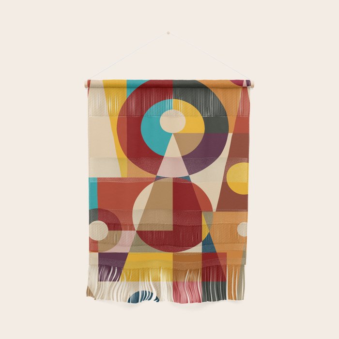 Retro Geometric Collage Wall Hanging Gallery Image 1