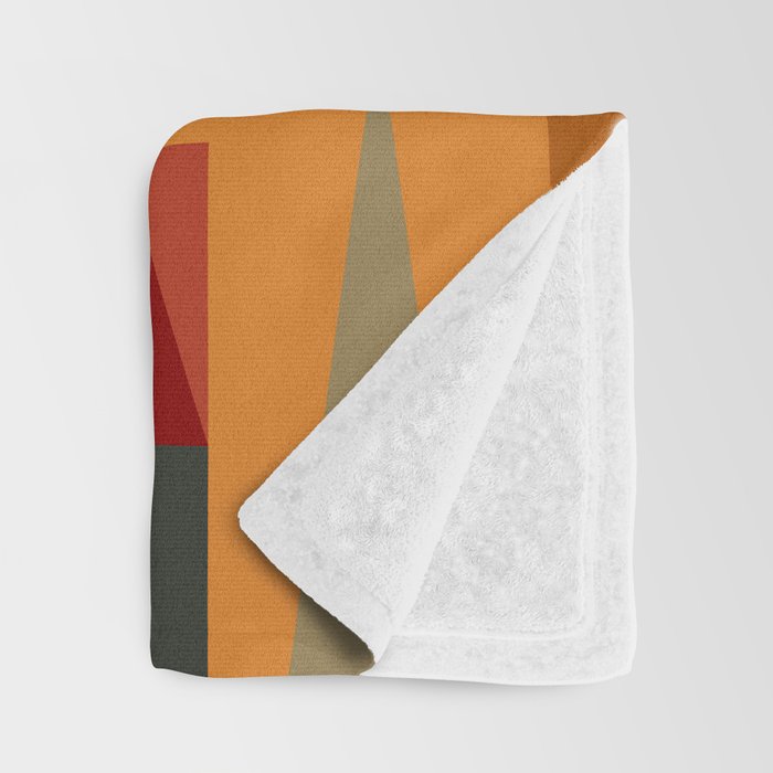 Retro Geometric Collage Throw Blanket Gallery Image 3