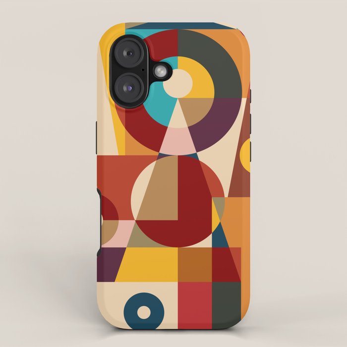 Retro Geometric Collage iPhone Case Gallery Image 1