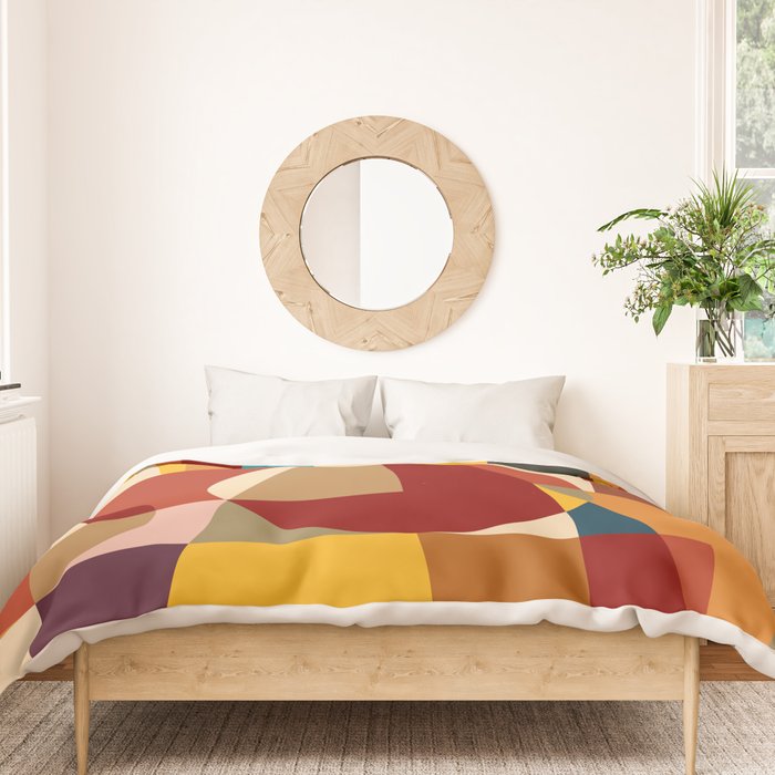 Retro Geometric Collage Duvet Cover Gallery Image 3